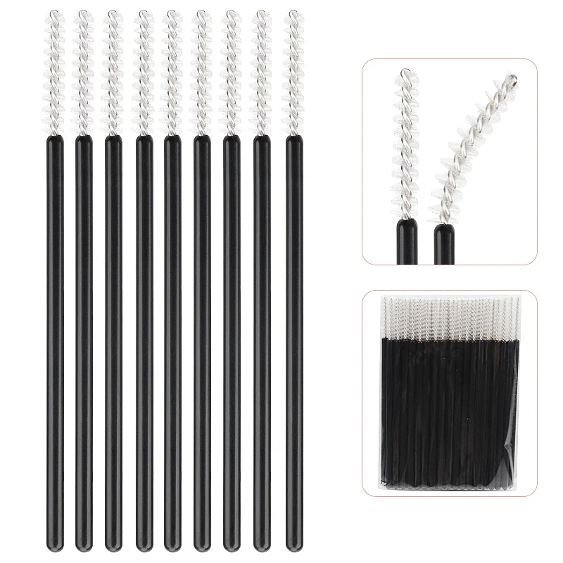 50pc Disposable Eyelash Makeup Brush Mascara Wands Micro Brushes Cosmetics Microbrush Eyebrow Applicator Lash Extension Supplies