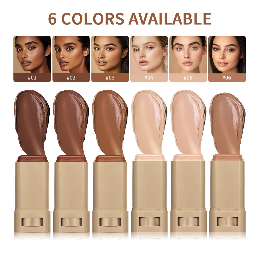Foundation Stick & Loose Setting Powder Water-Resistant Longwear Full Coverage Oil-Control Beginner Makeup Set Christmas Gift