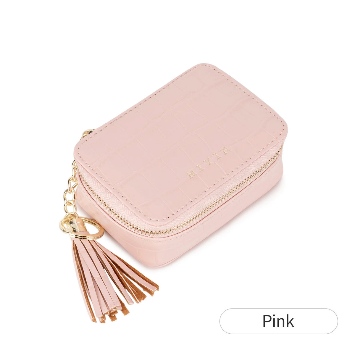 Mini Lipstick Makeup Bag Multifunctional Portable Travel Organizer Crocodile-Patterned PU Leather Womens Toiletry Bag Coin Purse