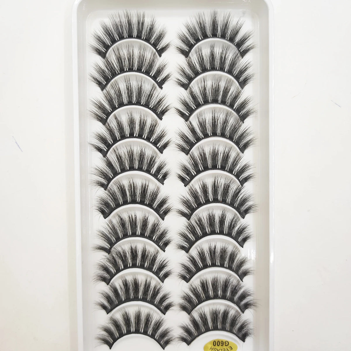 10 Pairs Natural 3d Mink Lashes Soft False Eyelashes Cross Messy Dense Eye Lashes Extension Makeup Faux Cils Cat Mini