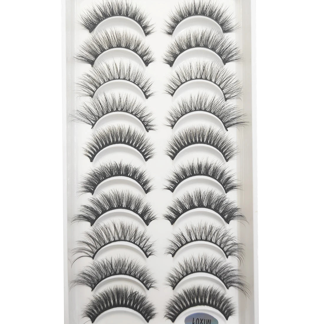 10 Pairs Natural 3d Mink Lashes Soft False Eyelashes Cross Messy Dense Eye Lashes Extension Makeup Faux Cils Cat Mini
