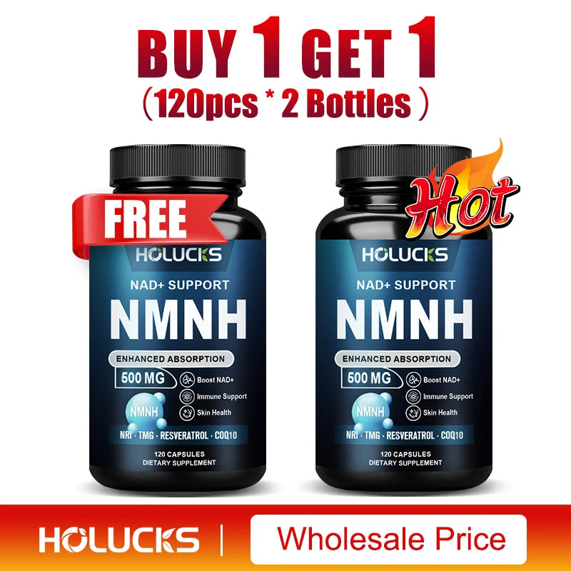 Premium 5-in-1 NMNH Supplement, with, Nicotinamide Riboside, TMG, Resveratrol, C0Q10, Support Immunity, Longevity & Vitality
