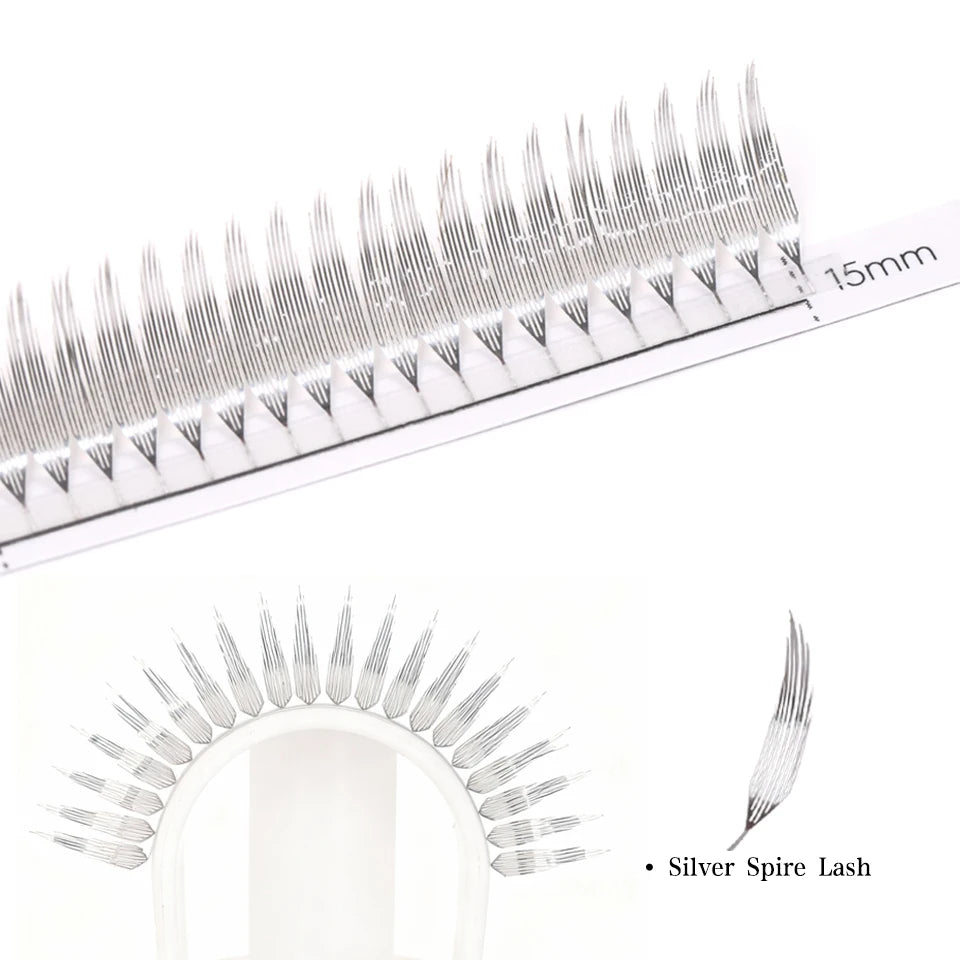 AGUUD Color Shiny Comic Spire Lashes Extension Manga Style Holographic Feather Lash Natural Soft Tinsel Anime Lash for Christmas