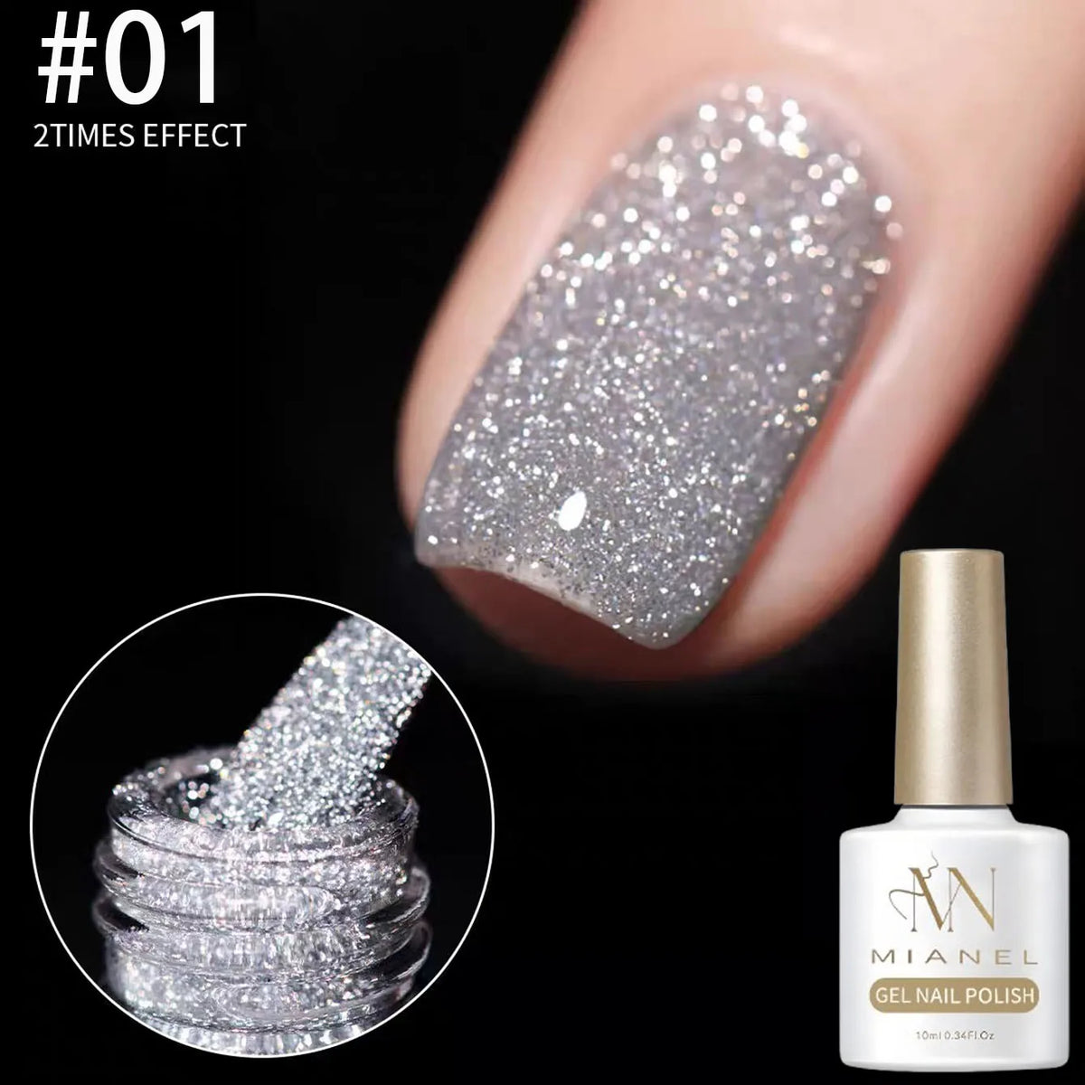 MIANEL 2026 Autumn Gel Nail Polish Adhesive Burst Flash Broken Diamond Halloween Christmas Nails Art Kit for Professional Use