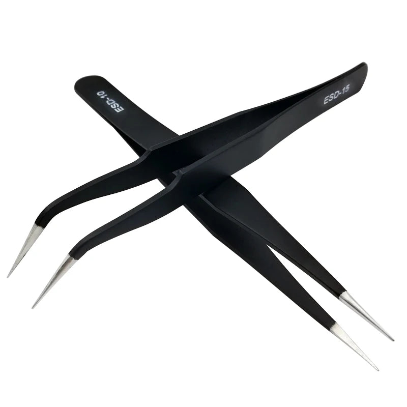 SHIDISHANGPIN 1/2/3PCS Tweezers Stainless Steel Curved Straight Eyebrow False Eyelash Tweezers Nail Art Extension Makeup Tool