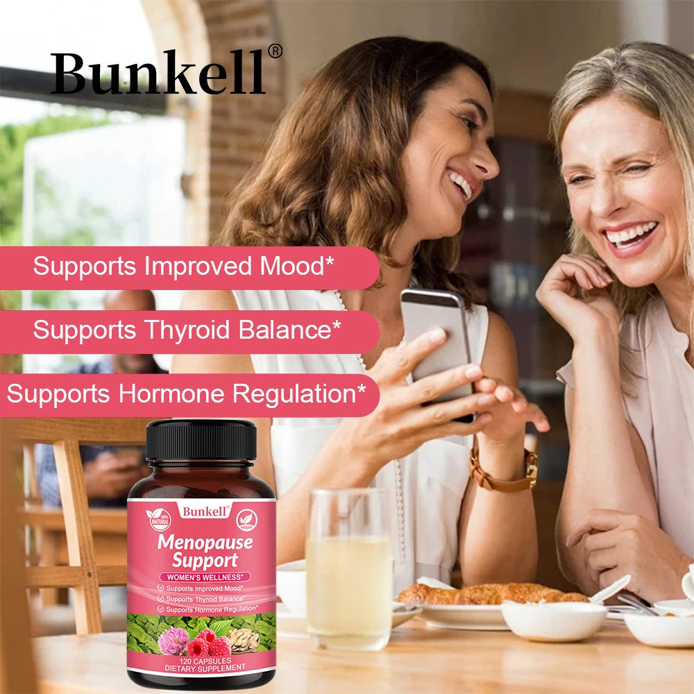 Menopause Support Supplements for Women Can Relieve Hot Flashes, Night Sweats, Mood Swings, Low Energy and More.