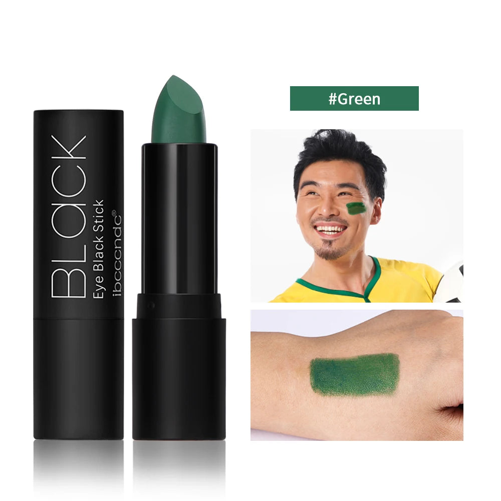 Black Eye Face Body Paint Stick Cream Eyeblack Tube Black Body Painting Sticks for Halloween Cosplay Joker Makeup