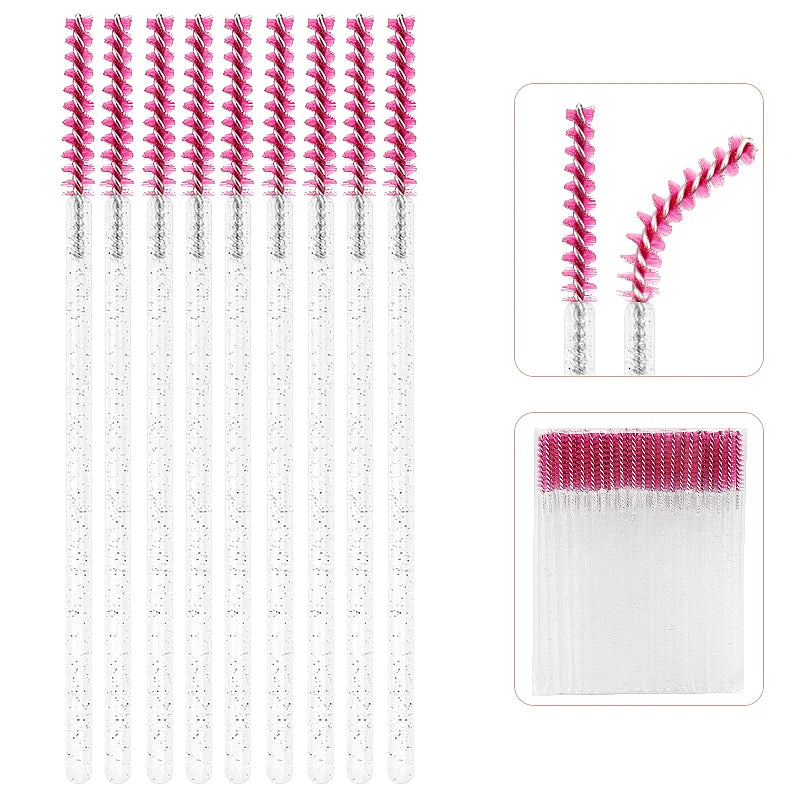 50pc Disposable Eyelash Makeup Brush Mascara Wands Micro Brushes Cosmetics Microbrush Eyebrow Applicator Lash Extension Supplies