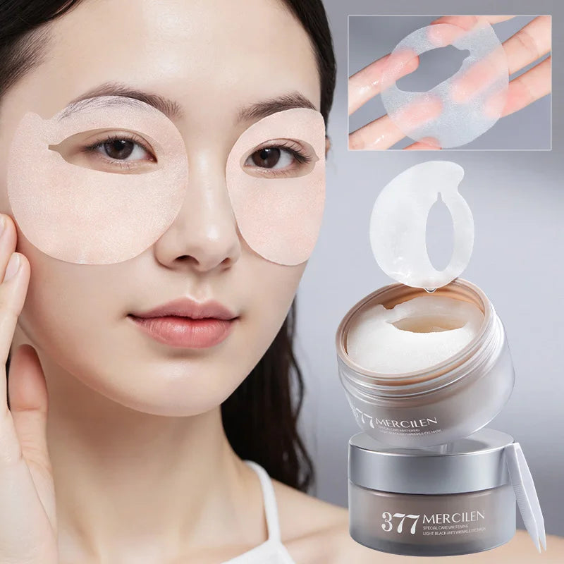 Mercilen Eye Mask 60 Pieces, Contains Niacinamide, Collagen, and Hyaluronic Acid to Tighten and Moisturize the Skin Around the Eyes, Making It More Hydrated and Radiant, Goodbye to Dryness and Dullness, Suitable for All Skin