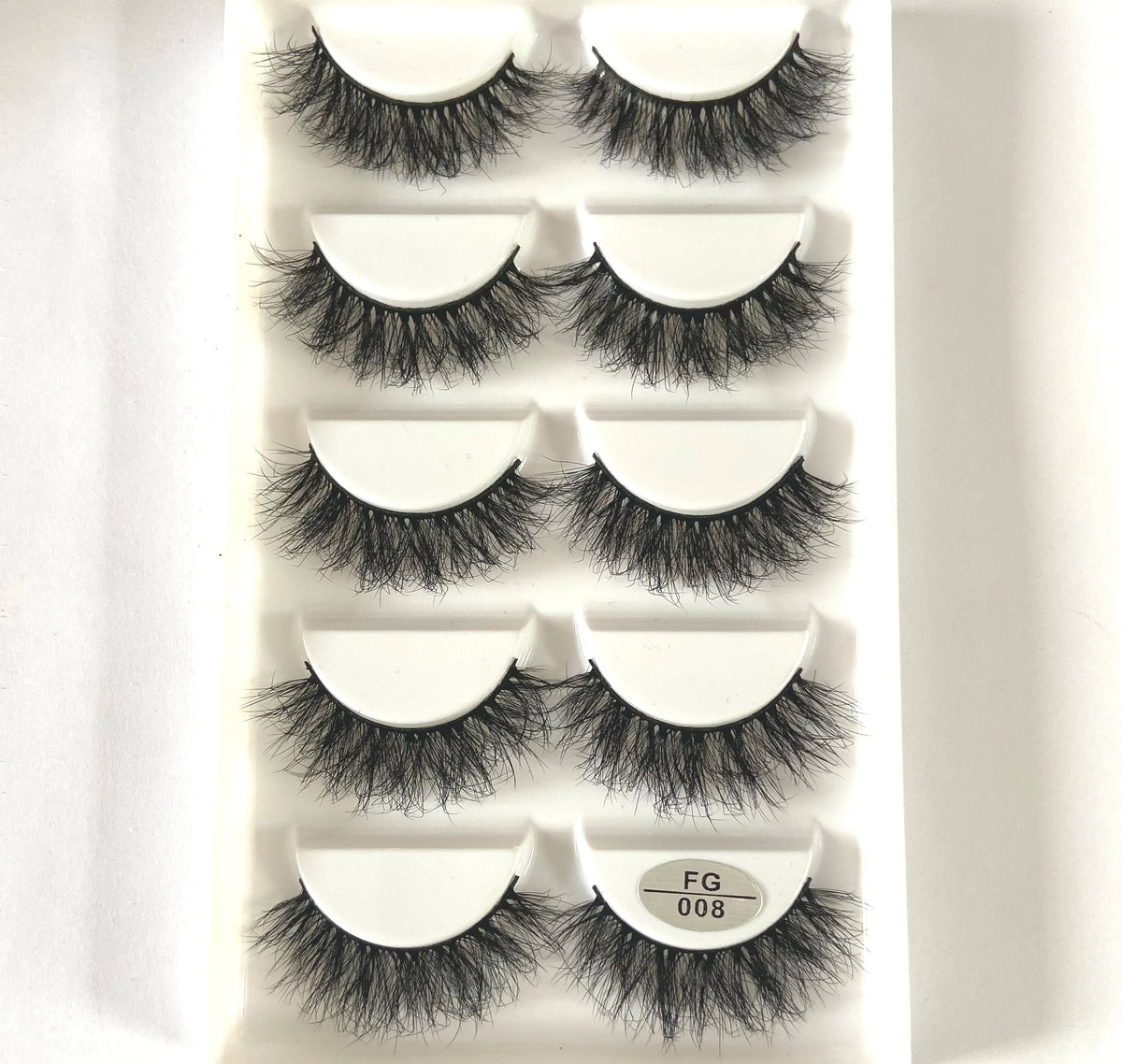 HBZGTLAD 5Pairs Handmade Mink Lashes Short False Eyelashes Dense Natural Long Messy Eye Lashes Reusable Stage Makeup Eyelashes