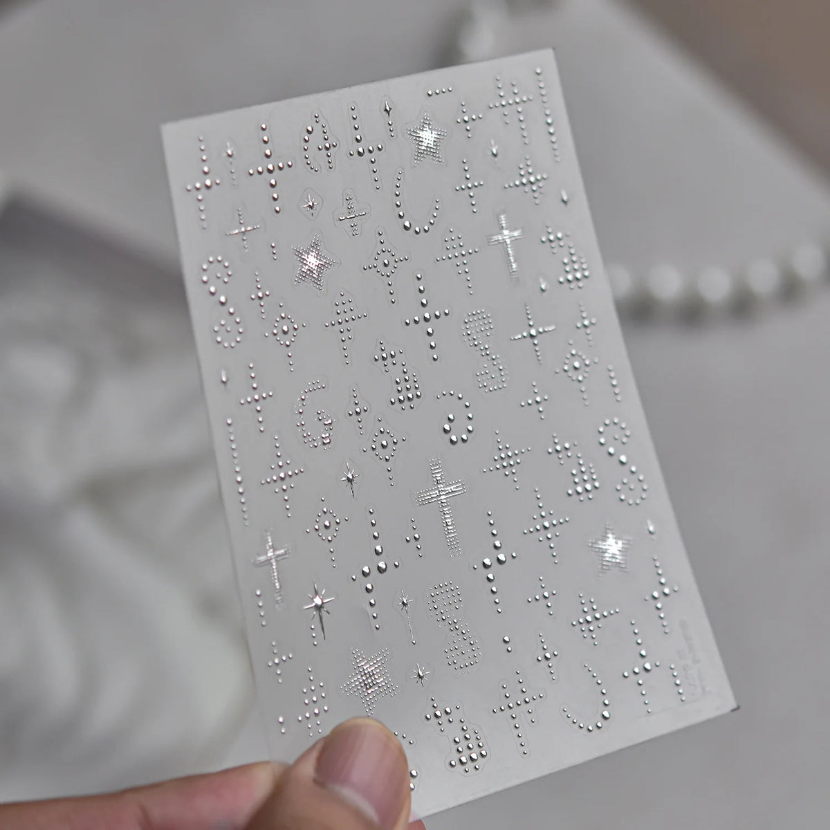 Christmas New Year Theme White Sheep Gift Box Plaid Bow Apple Snowflake Star 5D Nail Stickers Self‑adhesive Nail Holiday Party