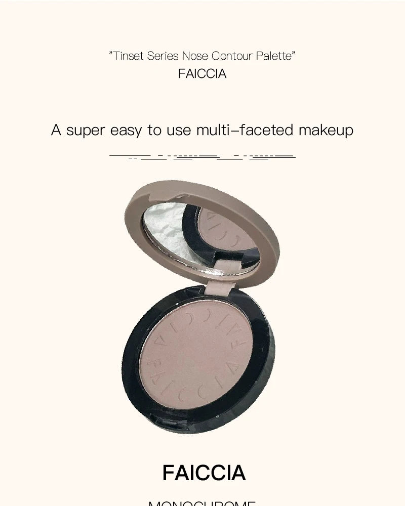 Monochrome Nose Shadow Contour Palette Natural Matte Cement Grey 3D Facial Bronzer Powder Cosmetic Highlight Brighten Contouring