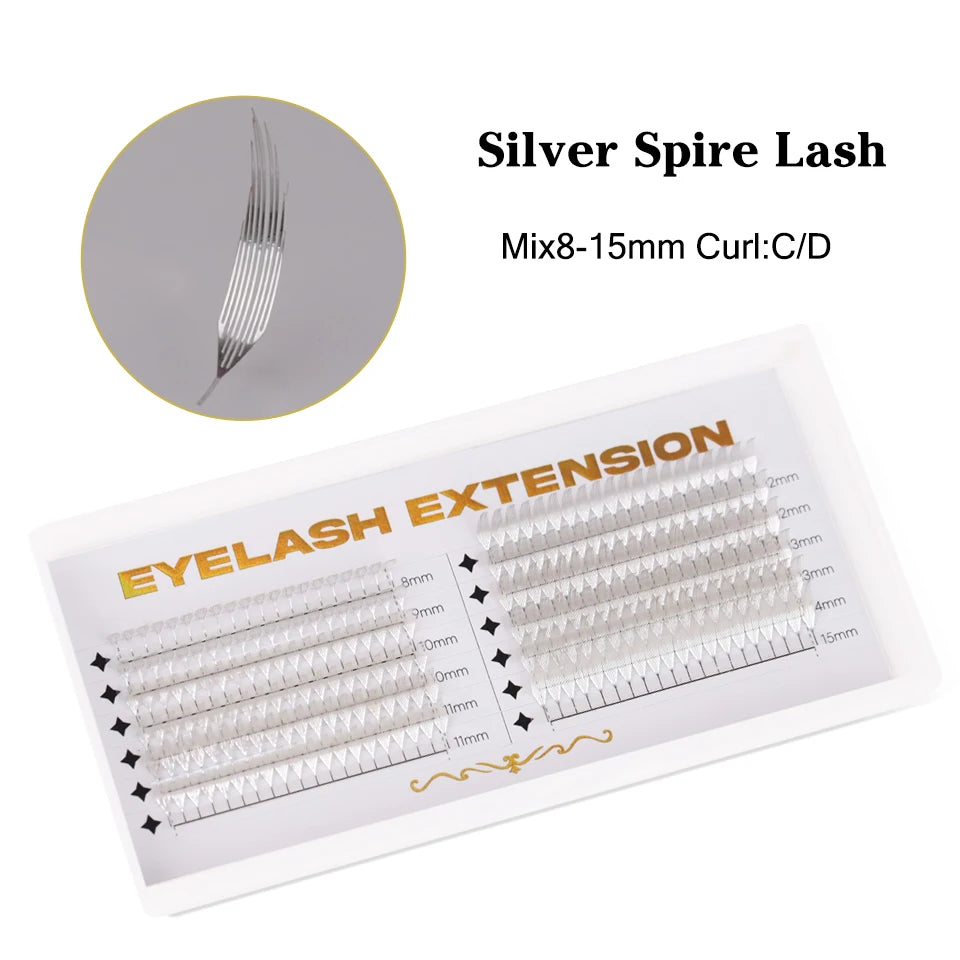 AGUUD Christmas Color Tinsel Lashes Fashion Shiny Red Silver Comic Spire Eyelash Extension Holographic Feather Anime Lash Tinsel