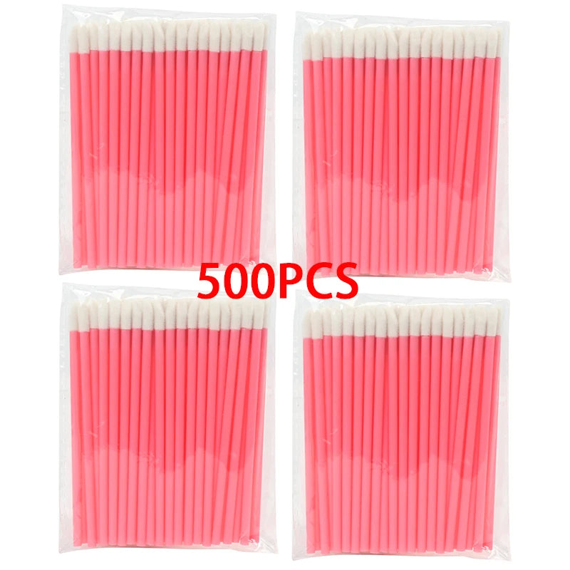 300/500PCS Crystal Lip Brushes Set Lipstick Gloss Wands Applicators For Eyelash Extension Makeup Brush Beauty