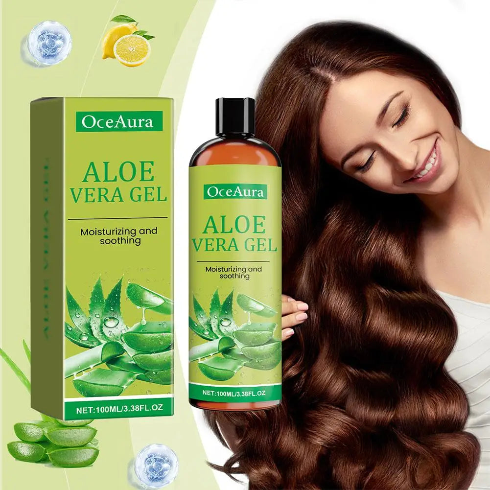Natural Aloe Vera Gel Sunburn Repairing Treatment,Moisturizing Nourishing Hydrating Face Cream Skin Care Face Body Cream
