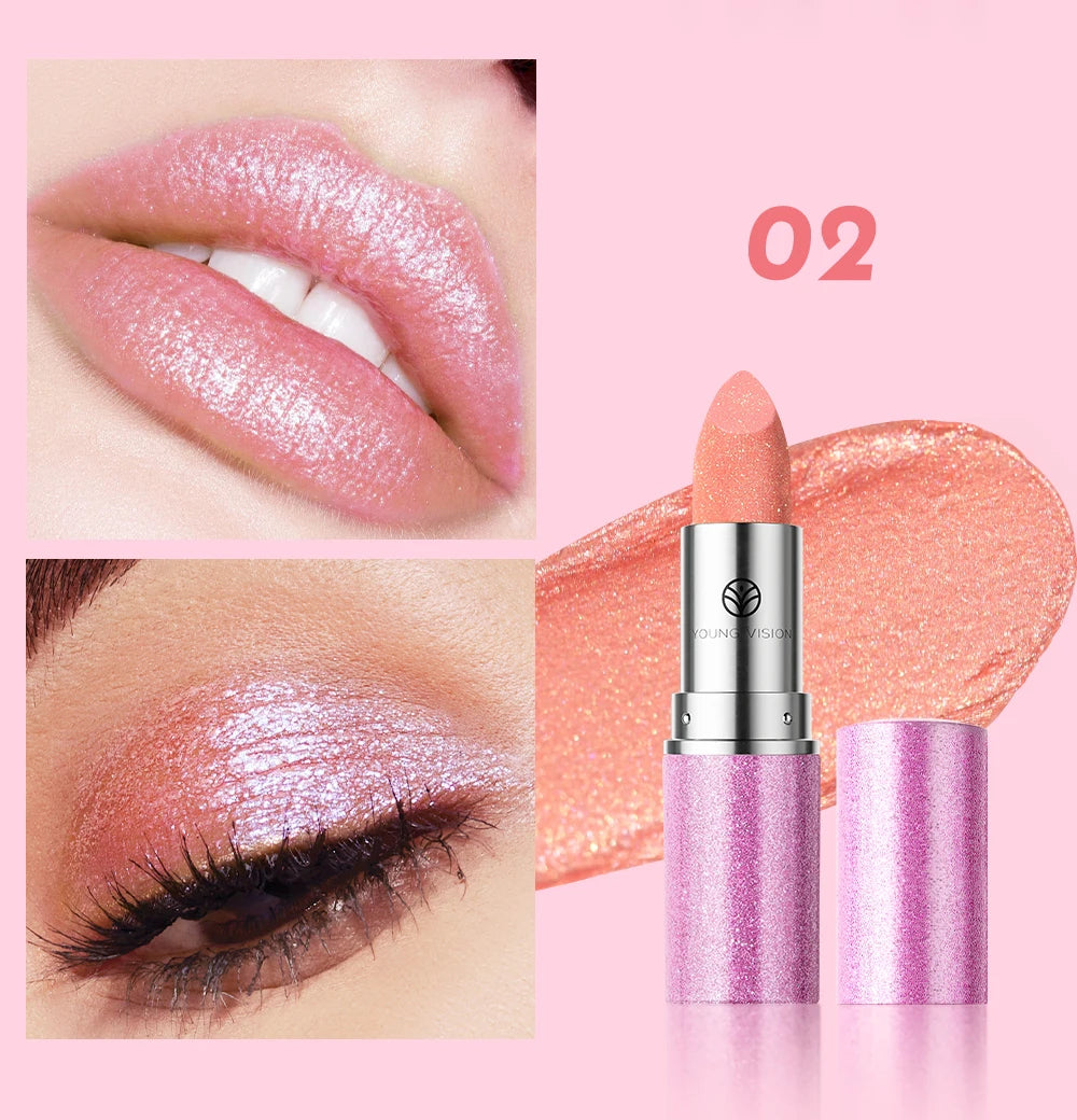 Multi-Color Non-stick Cup Matte Lipstick Flash Lasting Easy Color Diamond Lipstick Dark Halloween Look