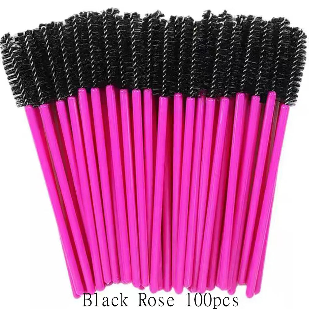 100 Pcs Disposable Eyelash Mascara Brushes for Eye Lashes Extension Eyebrow and Makeup of Makeup Tools
