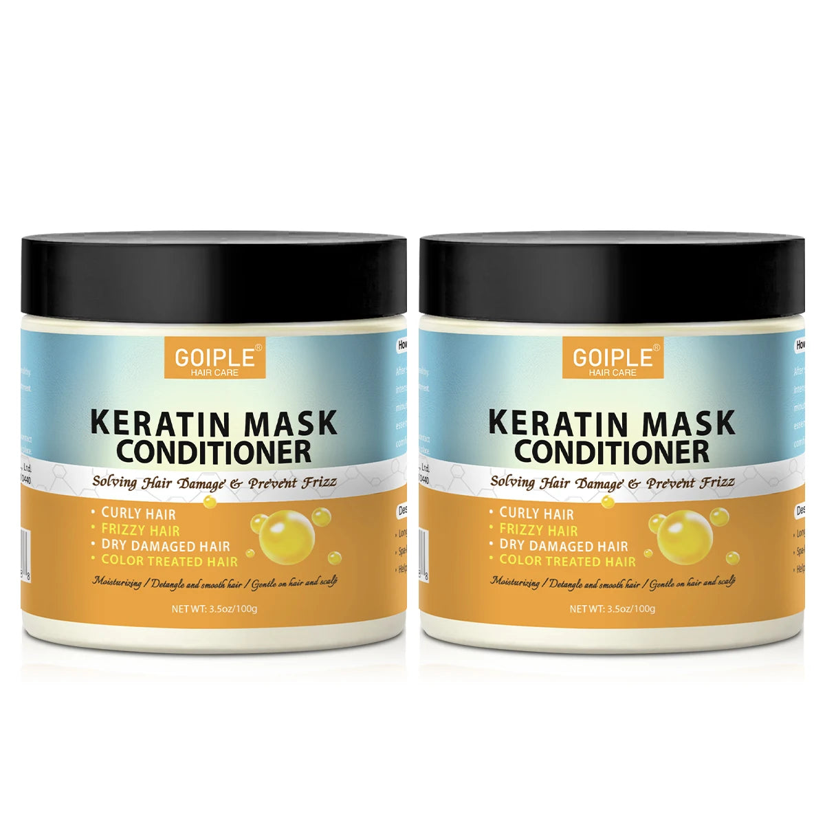 GOIPLE Keratin Deep Conditioner Salon Treatment for Dry Damaged Curly Frizzy Color Treated Hair Women