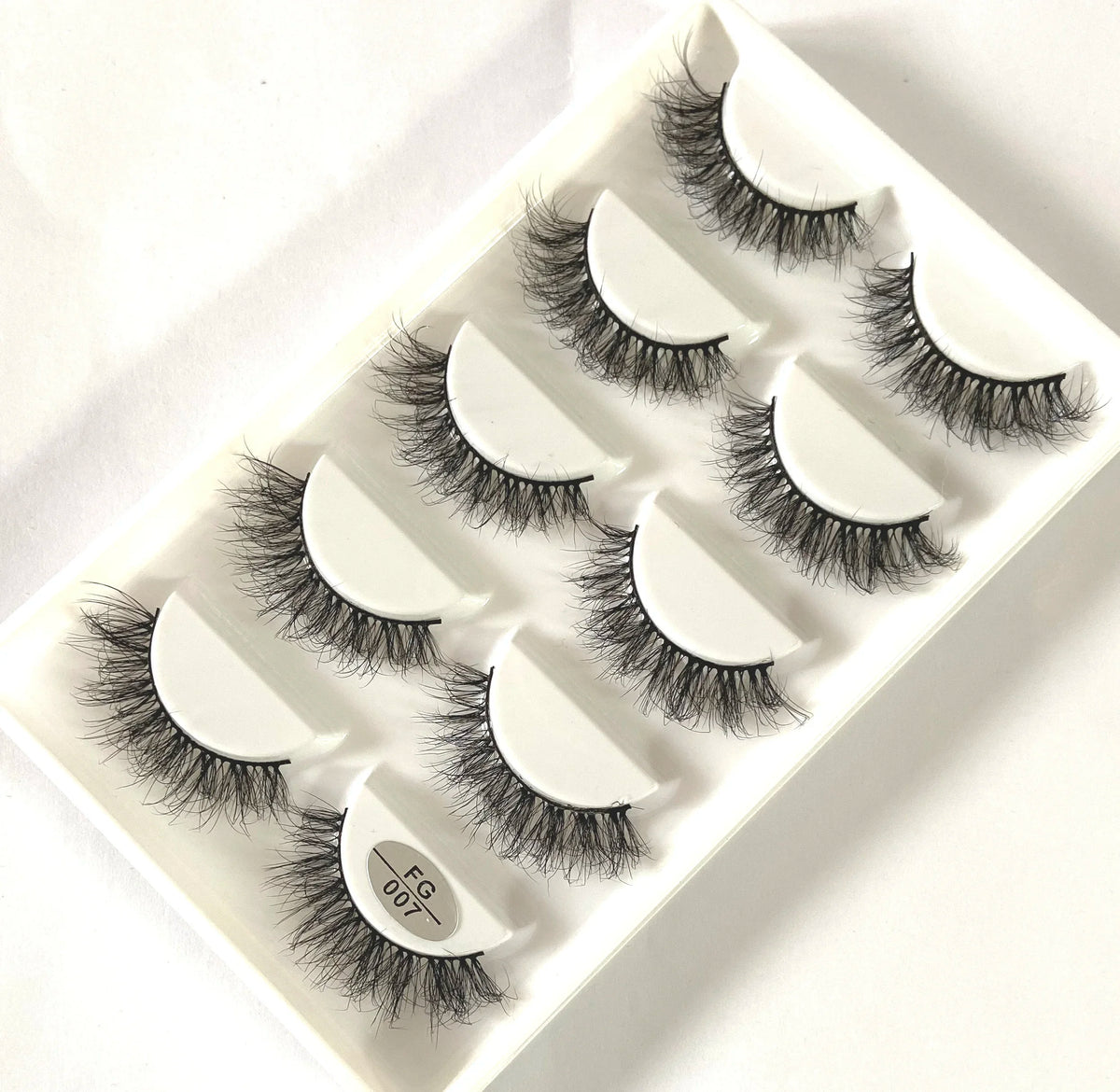 HBZGTLAD 5Pairs Handmade Mink Lashes Short False Eyelashes Dense Natural Long Messy Eye Lashes Reusable Stage Makeup Eyelashes