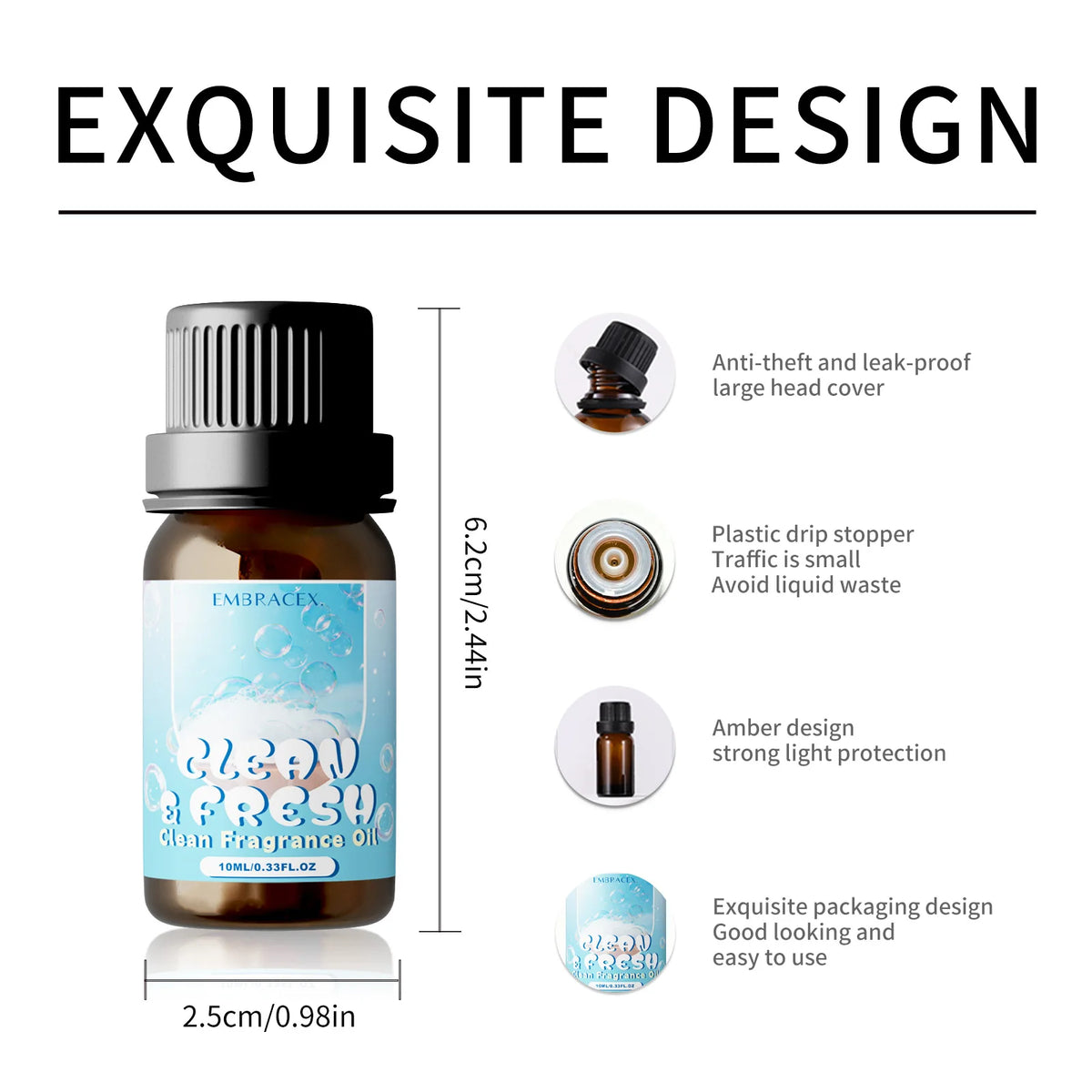 6PC/1PC Clean Fragrance Oils Gifts Box Fresh Fragrance Oil Candle Making Gift To Friends