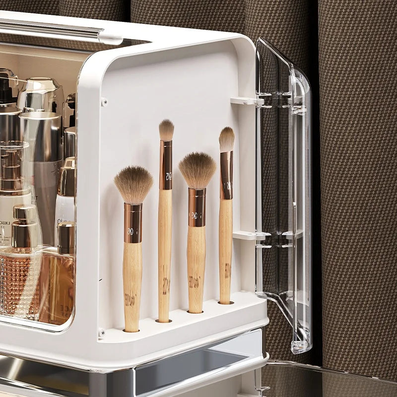 Storage box, cosmetics desktop, dust-proof, high-end drawer-type dressing table, lipstick and skin care products