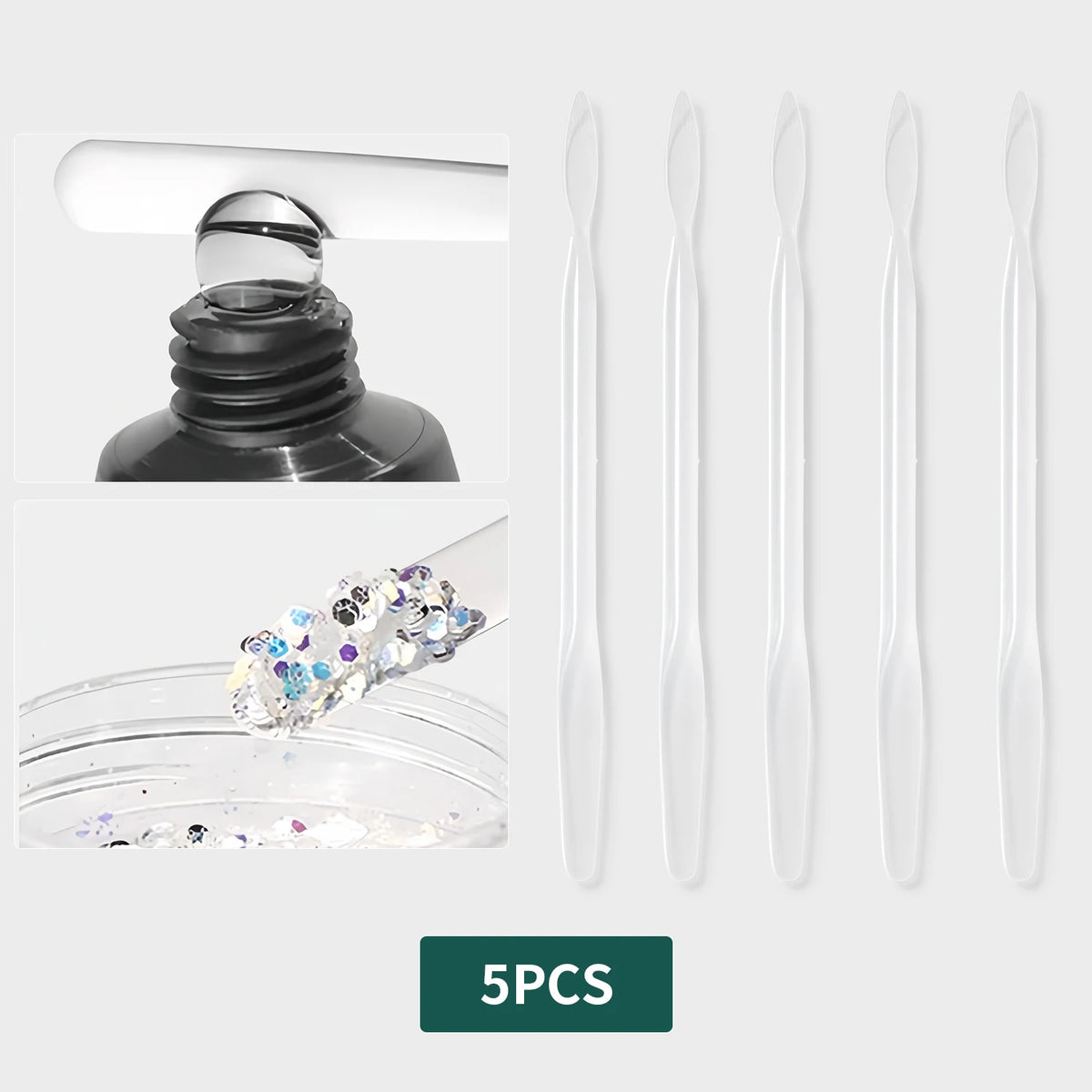 Nailpop Dual Head Nail Art Stirring Stick For Taking Nail Gel Liquid Dual Head Design Stirring Stick For Salon Nail Art Home DIY