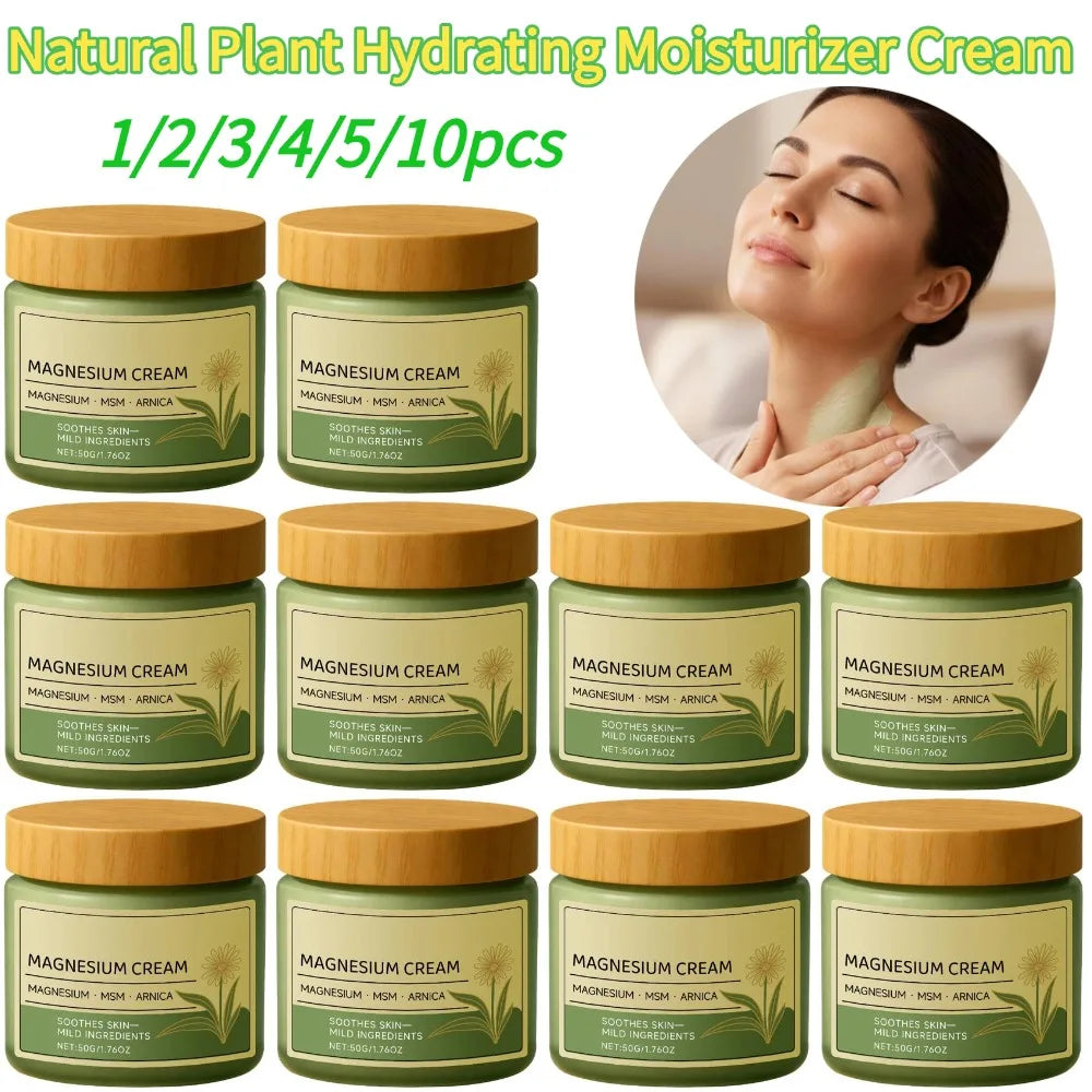 50g Natural Plant Hydrating Moisturize Cream Magnesium MSM Arnica Body Butter Non-Greasy Gentle Daily Barrier Repair Face Cream