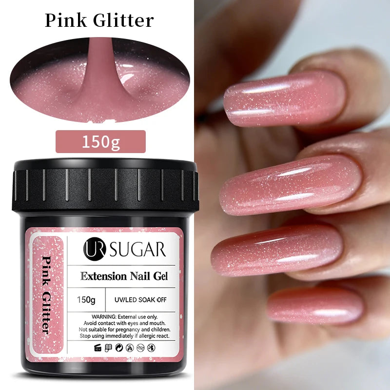 UR SUGAR 150g Extension Jelly Nude Pink Rose Red Quick Extension Gel Nail Polish Nail Extension UV LED Manicure Soak Off