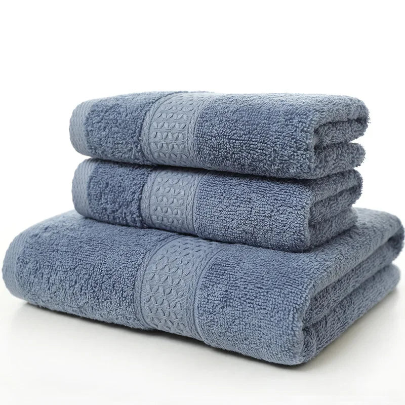 Thicken 100% Cotton Face Towel Absorbent Pure Hand Wash Hair Shower Microfiber Towel Bathroom Family Hotel