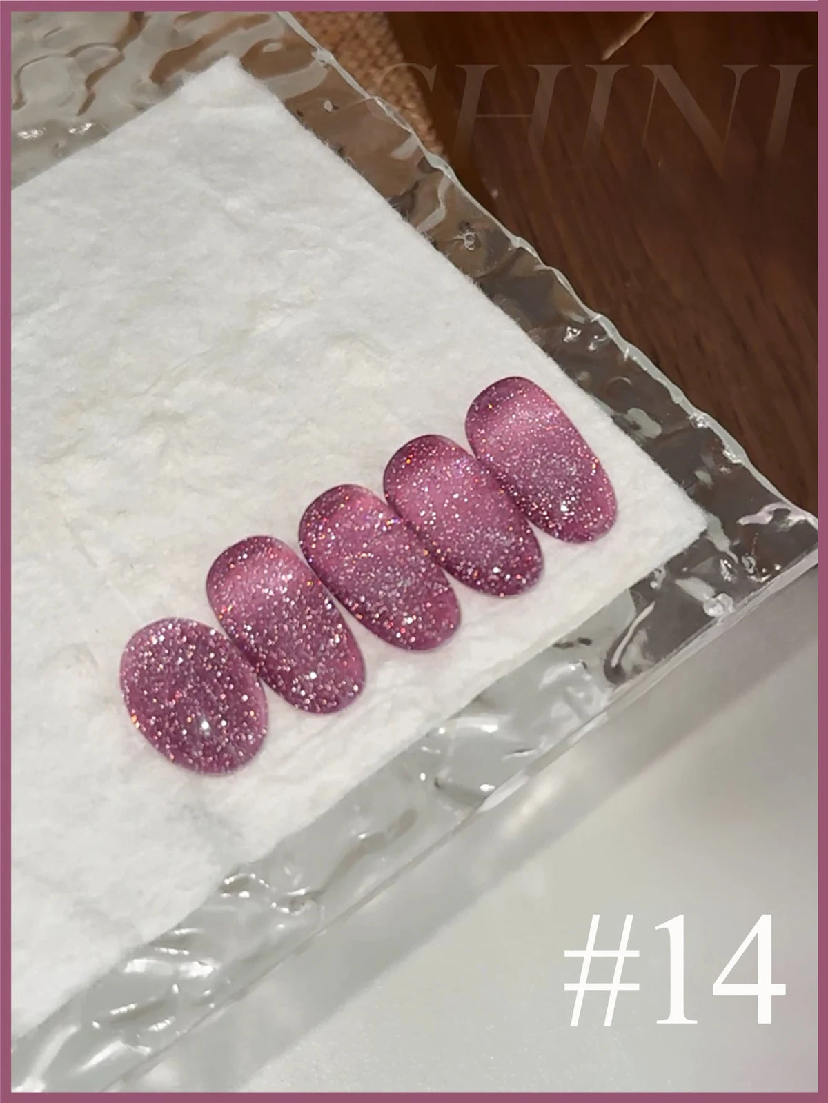 MN 1-9PCS Pink Blue White Green Color Series Gel Nail Polish With Strobe Glitter Brocade Diamond Gel Polish