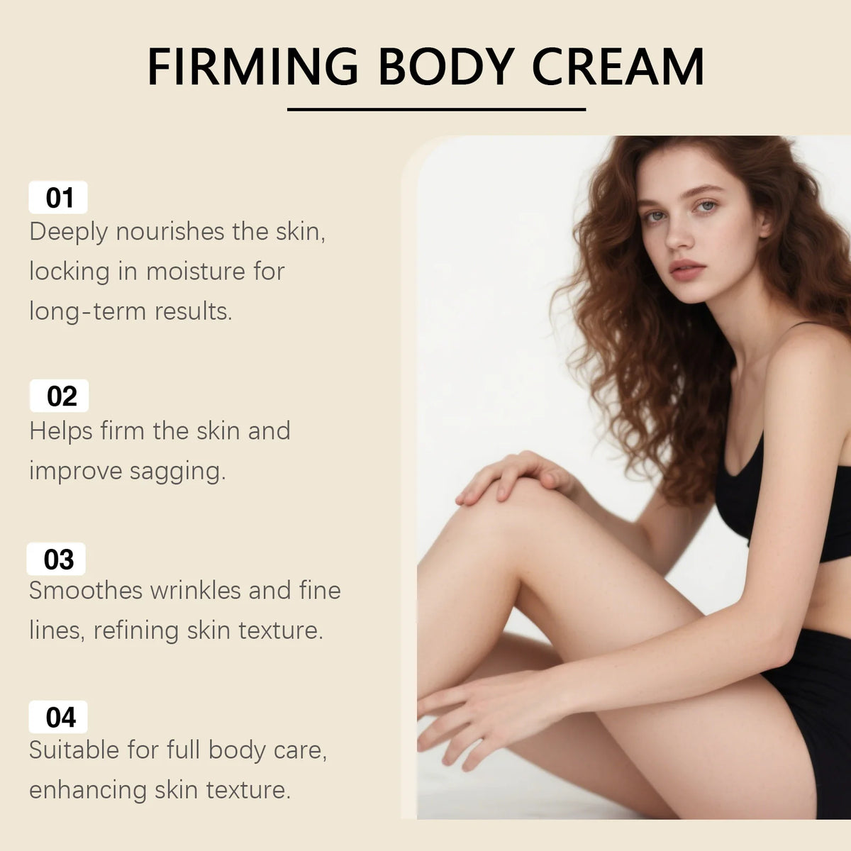 Vanilla Scented Body Cream Firming Moisturizer for Dry Skin Deep Hydration Wrinkle Smoothing Cream Rich Nourishing Body Butter