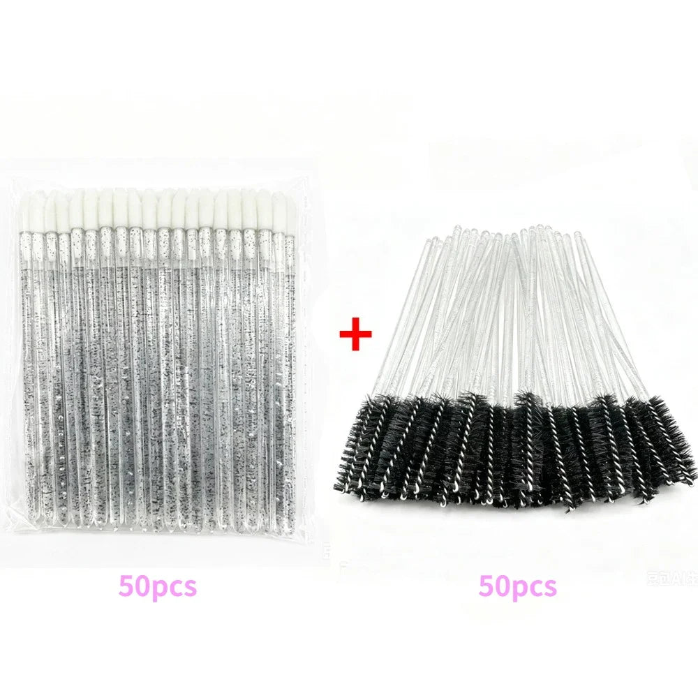 Applicator Lash Extension Set Wands Mascara Brushes Lip 50/100PCS Disposable EyelashesFor Eyebrow Eye Makeup Tool