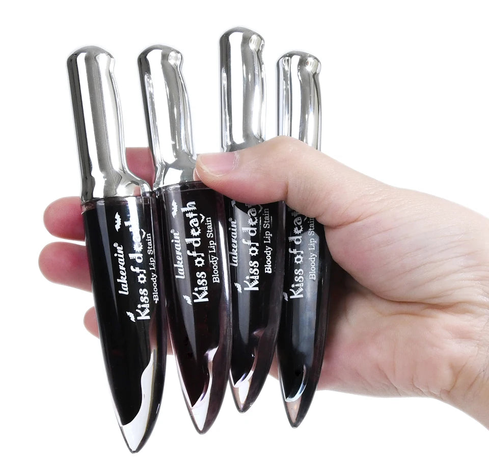 Lip Stain Kiss of Death Bloody Gothic Matte Long Lasting Waterproof Change of Black Vampire Halloween Cosplay Makeup