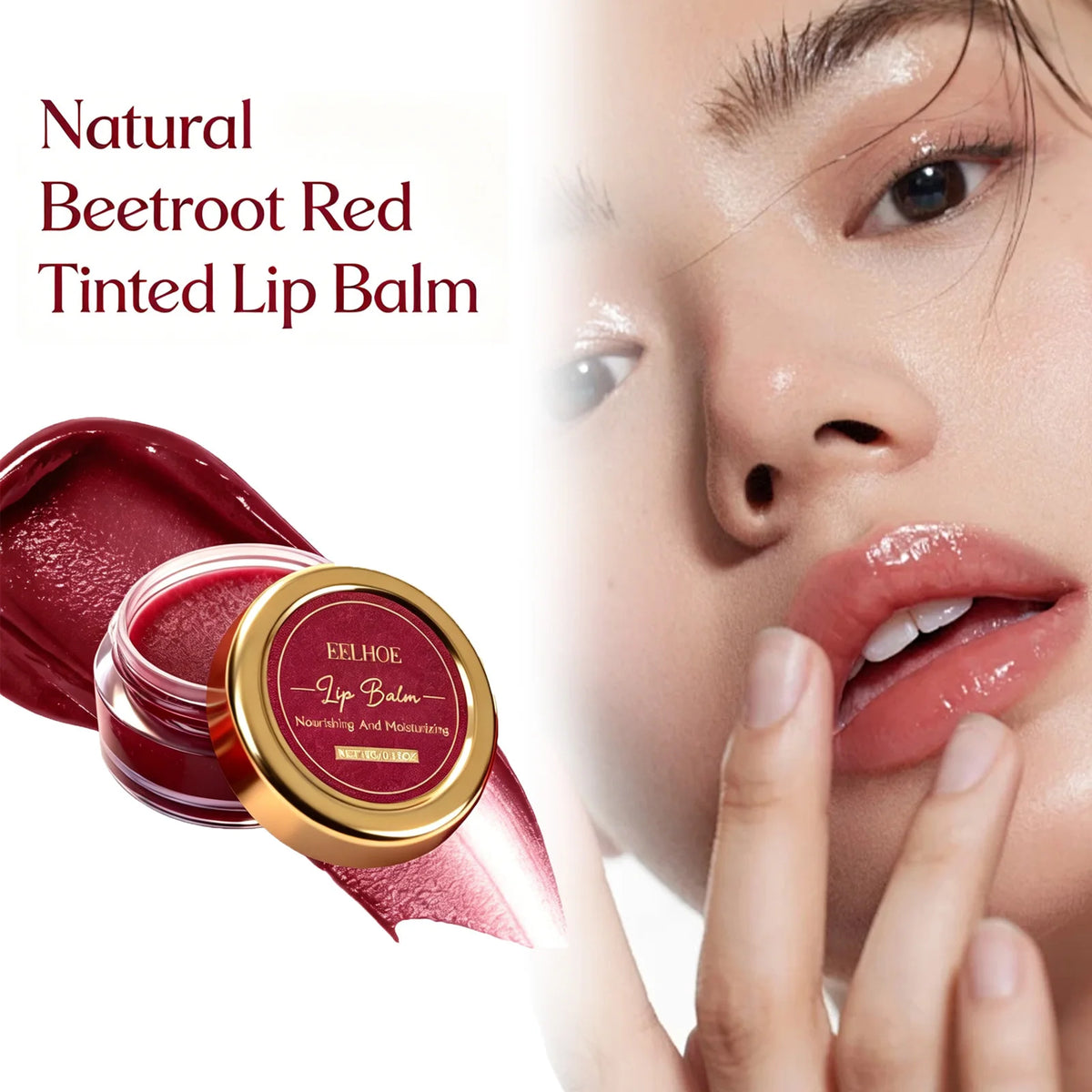 Beetroot Red Tinted Lip Balm Deep Nourishing Moisturizing Lip Care Smooth Anti Crack Shea Butter Moisturizing Plump Lip Balm