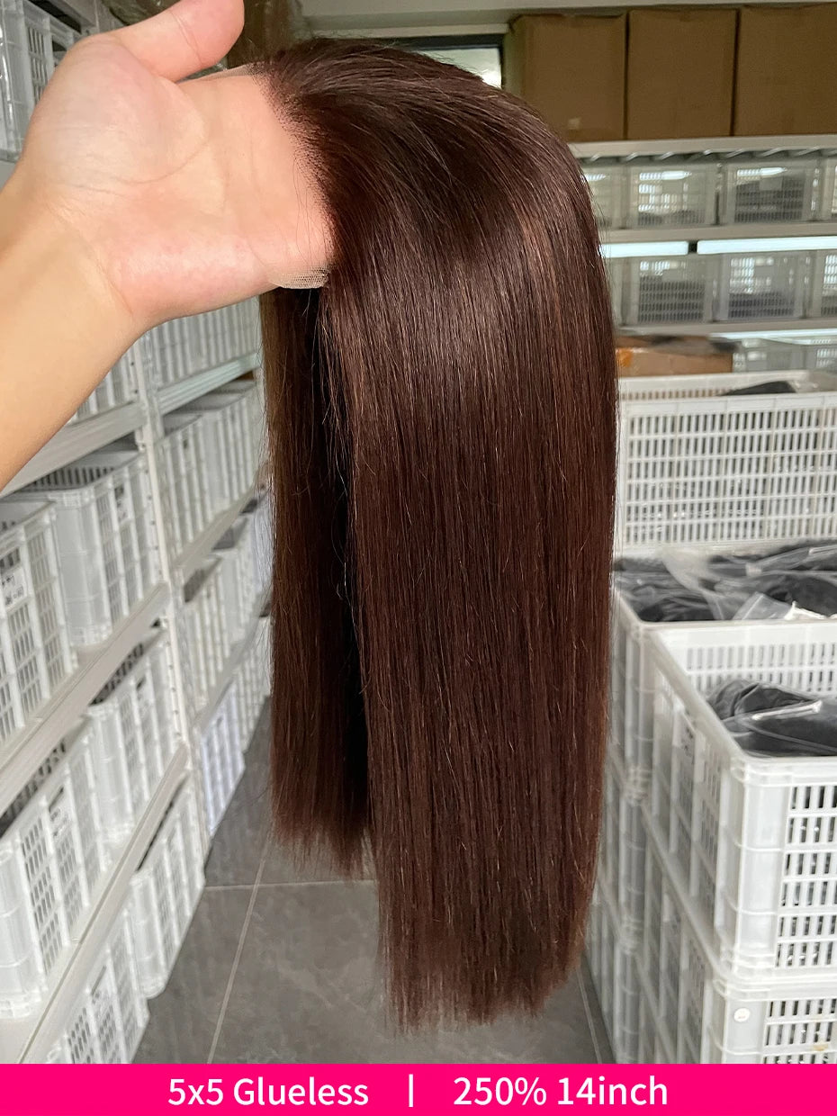20 22 24 Inch 5x5 Transparent Bone Straight #2 Color 13x4 13x6 Lace Frontal Wig 250 Density Vietnamese Human Hair Wigs For Women