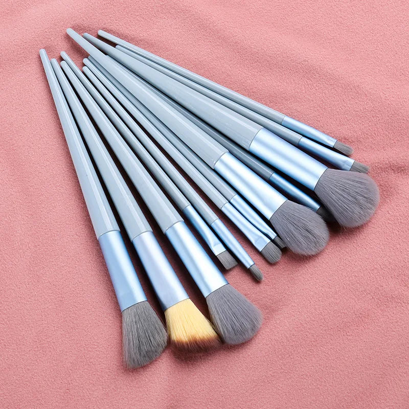13pcs Makeup Brushes Set Eye Shadow Foundation Women Cosmetic Brush Eyeshadow Blush Beauty Soft Make Up Tools Bag