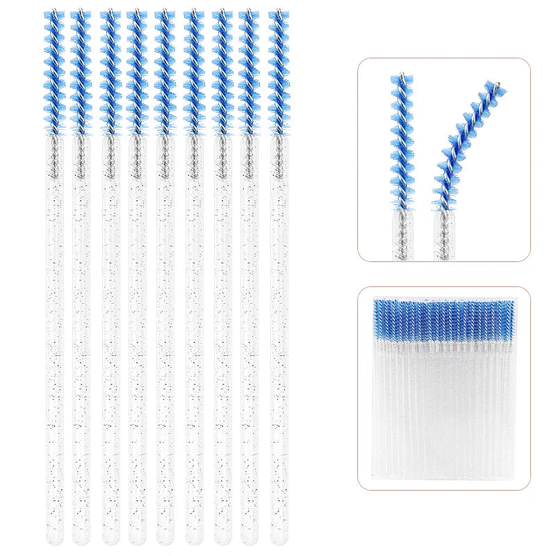 50pc Disposable Eyelash Makeup Brush Mascara Wands Micro Brushes Cosmetics Microbrush Eyebrow Applicator Lash Extension Supplies