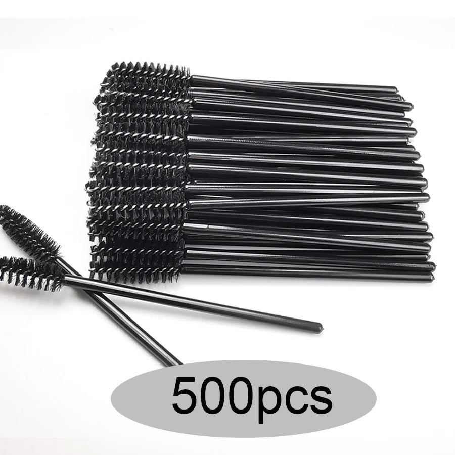 50/100/300/500pcs Makeup Tool   Eyebrow Eyelash Brushes Eyelash Spoolies  Mascara Wands Applicator for Eyelash Extension