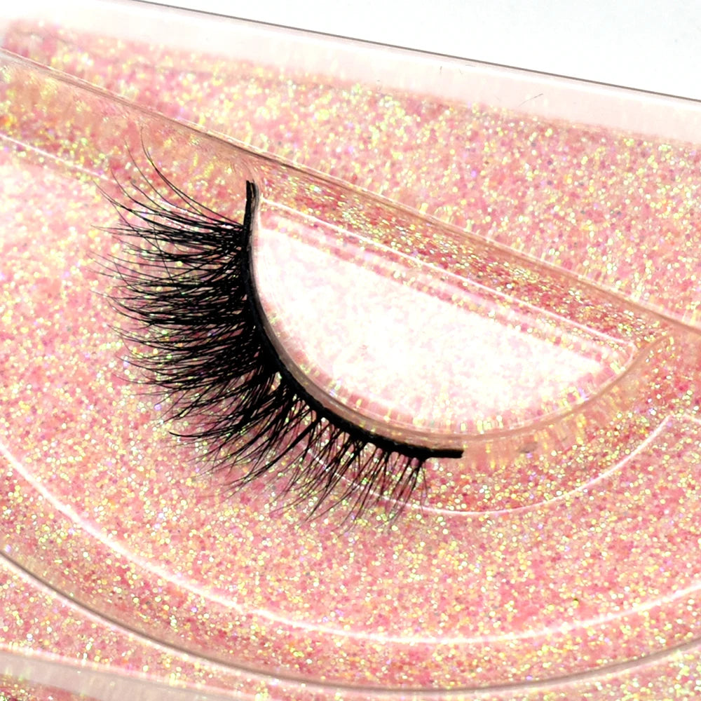 Half Lashes Short Mink Eyelashes Fluffy Soft False Eyelashes Wispy Cross Strip Eye Lashes Natural Mink Eyelash Extension Makeup