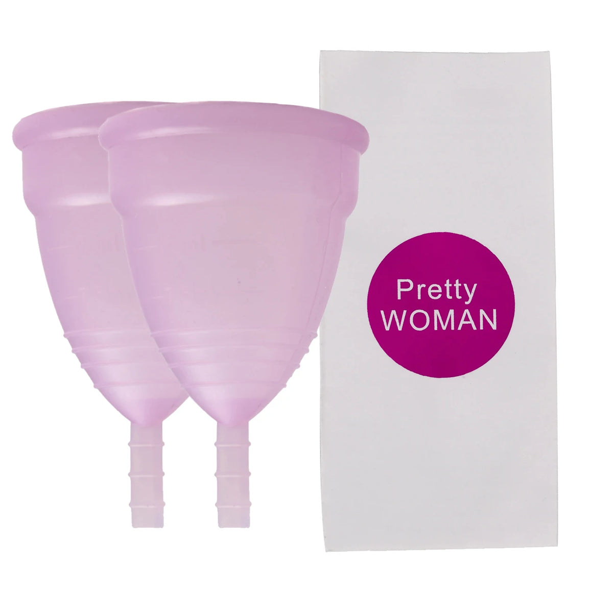 2 Pcs Feminine Hygiene Menstrual Silicone Cup Medical Silicone Menstrual Cup Lady Women Period Cup Copa Menstrual