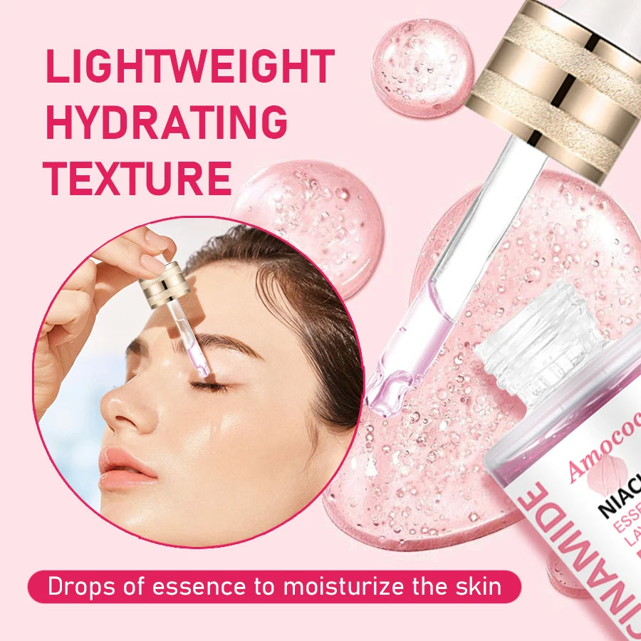 Amococo 2pcs Turmeric Niacinamide Serum Oil 30ml Water Oil Layered Essence for Face and Body Moisturizing Facial Serum with Vitamin C Hyaluronic Acid Turmeric Extract Niacinamide Lightweight Daily Skin Care
