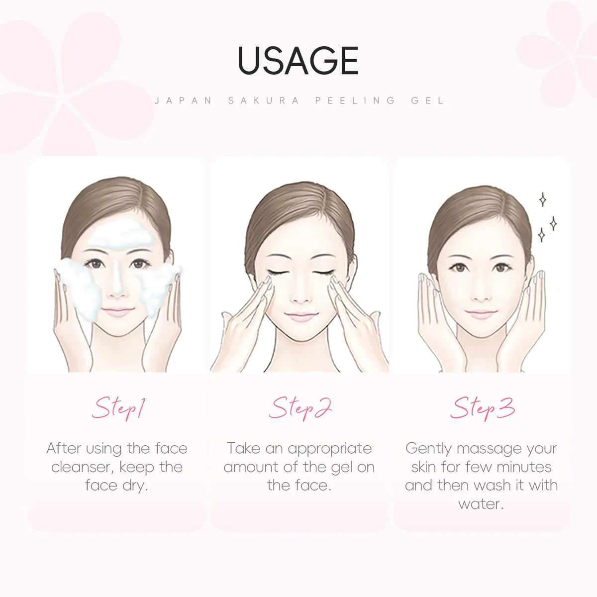 Laikou Japan Sakura Exfoliating Peeling Gel 60g, Gentle Face Body Scrub Deep Clean Remove Dead Skin Hydrating Smooth Skin Care