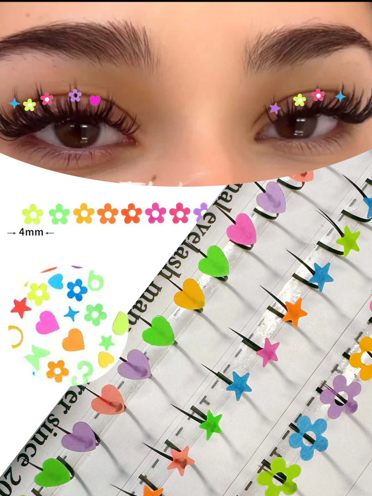 Domi 3D Glitter False Eyelashes Christmas Individual Lash Clusters Halloween Party Makeup Lash Mink Natural Fairy Spike Lashes