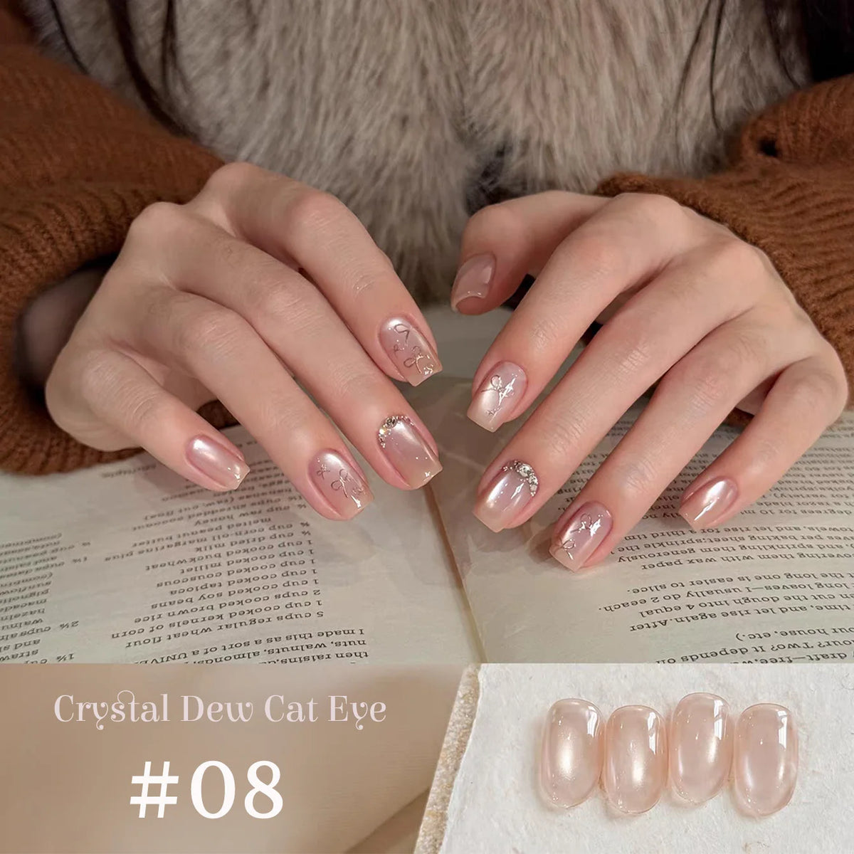 WS 10ml Light Flow Cat Magnetic Gel Nail Polish for Whitening in Autumn And Winter Semi Permanent Gel Manicure DIY Nail Art