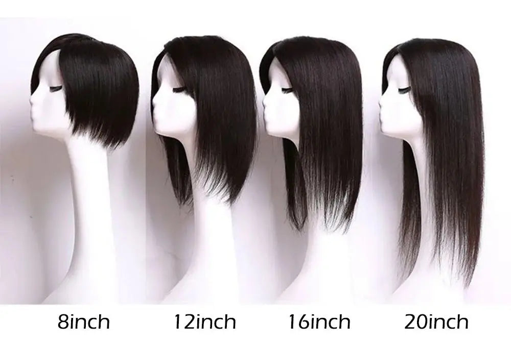 Full Hand Made Silk Base Women Toppers 10X12cm Sizes Natural Scalp Top Base Virgin Straight Human Hair Pieces with Clips