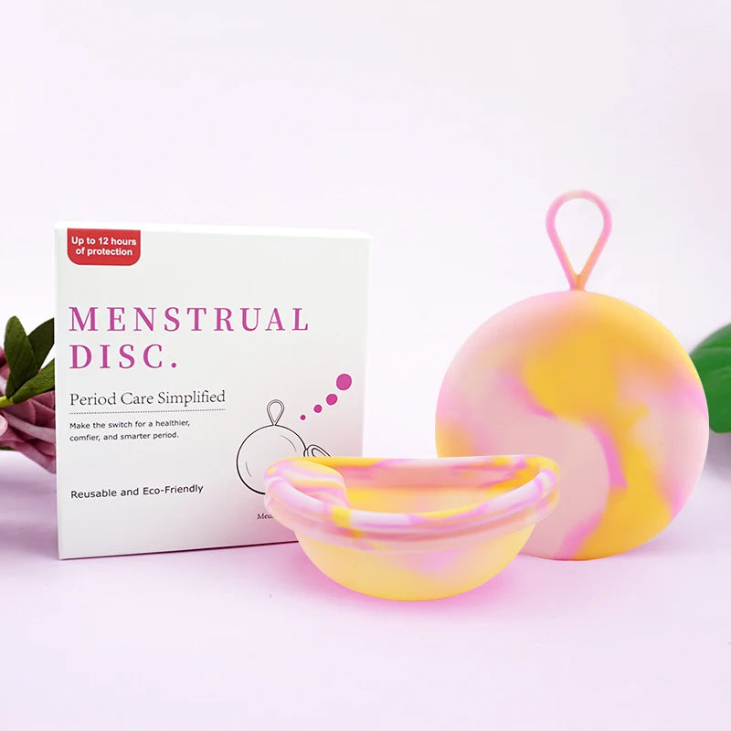 Soft Silicone Lady Cup Reusable certified Disc Accessories Bowls With Storage Case Kit Women Health Care Feminine Hygiene