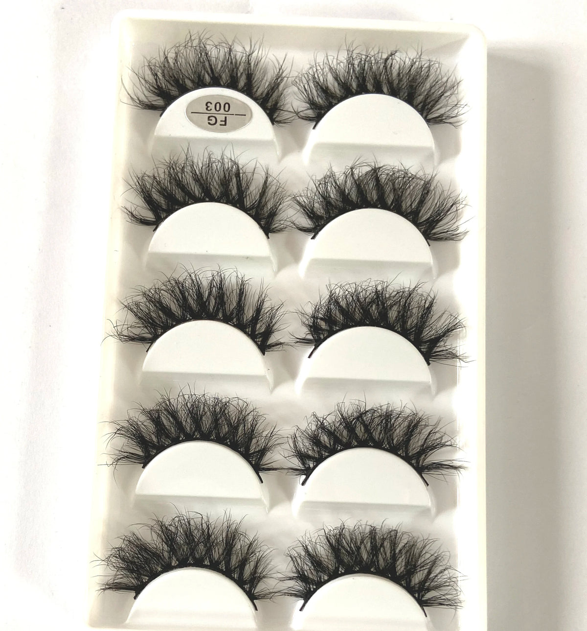 HBZGTLAD 5Pairs Handmade Mink Lashes Short False Eyelashes Dense Natural Long Messy Eye Lashes Reusable Stage Makeup Eyelashes
