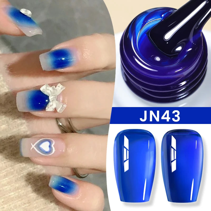 BORN PRETTY Jelly Nude Gel Nail Polish 10ml Light Pink Peach Translucent Color UV Light Cure Gel Varnish Nail Art DIY at Home