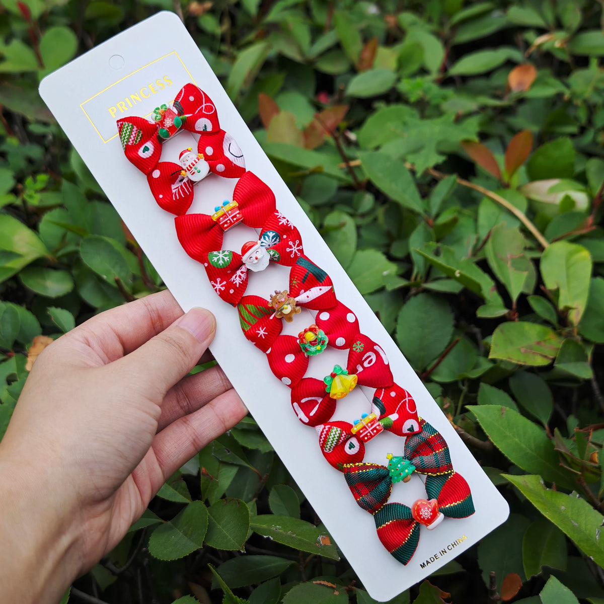 20Pcs Christmas Pet Hair Clips Santa Snowman Bowknot Dog Cat Hair Barrettes Puppy Kitten Holiday Party Grooming Hair Accessories