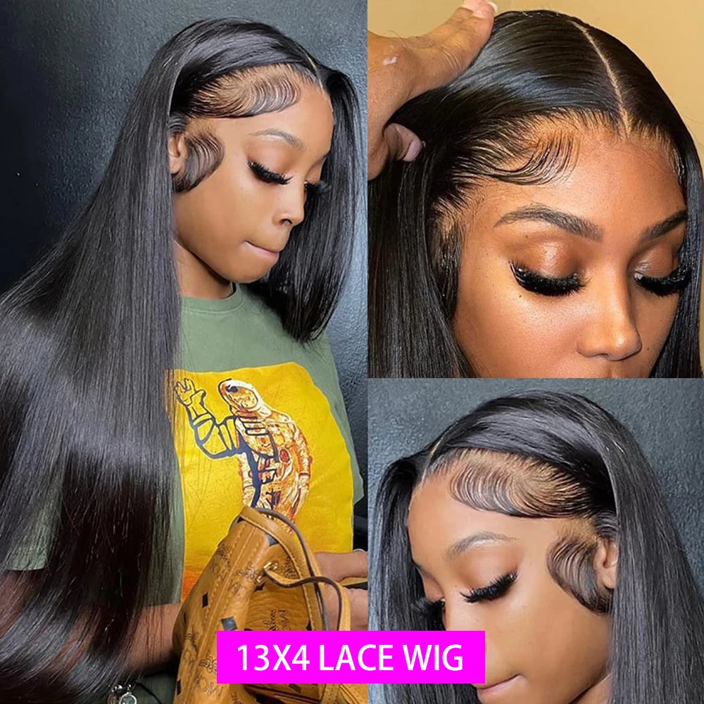 13x6 HD Lace Front Wigs 42 Inch 200% Density Straight Lace Front Wigs Human Hair Pre Plucked Straight Human Hair Wig for Women
